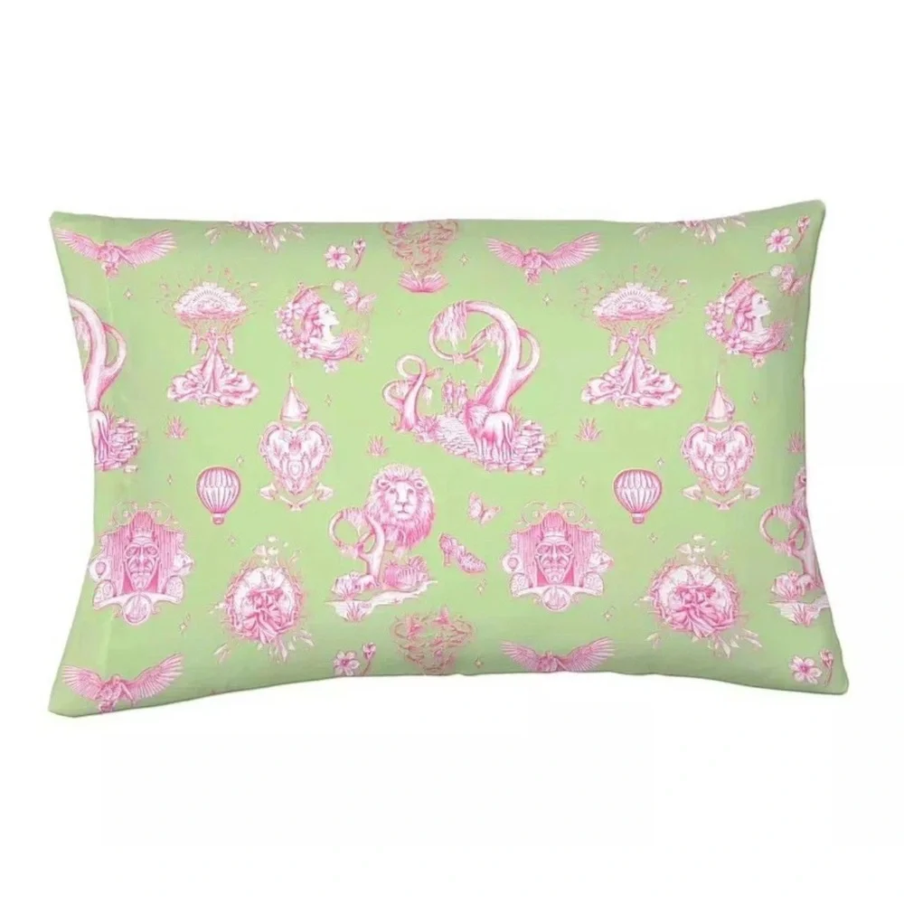 Wicked: For Good X Katie Kime Green & Pink FULL Size Bed Sheet 4 Pc Set NEW